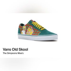 Vans Old Skool Green and Yellow Cartoon Sneakers (10.5M) NWT + Box
